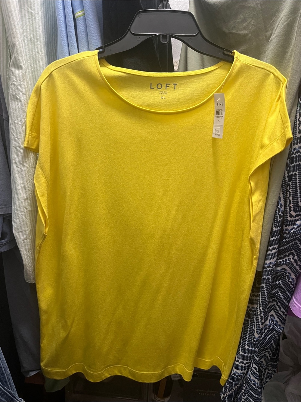 LOFT Bright Yellow Short Sleeve Tee